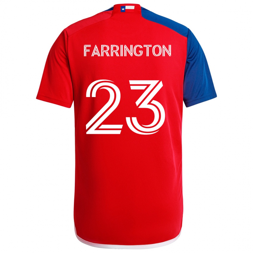 Børn Logan Farrington #23 Blå Rød Hjemmebane Spillertrøjer 2024/25 Trøje T-Shirt