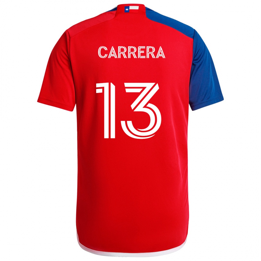 Børn Antonio Carrera #13 Blå Rød Hjemmebane Spillertrøjer 2024/25 Trøje T-Shirt