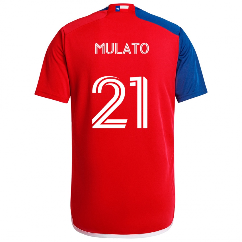 Børn José Mulato #21 Blå Rød Hjemmebane Spillertrøjer 2024/25 Trøje T-Shirt