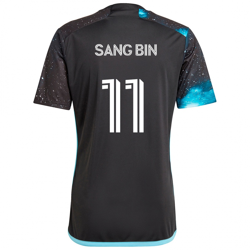 Børn Sang-Bin Jeong #11 Sort Blå Hjemmebane Spillertrøjer 2024/25 Trøje T-Shirt