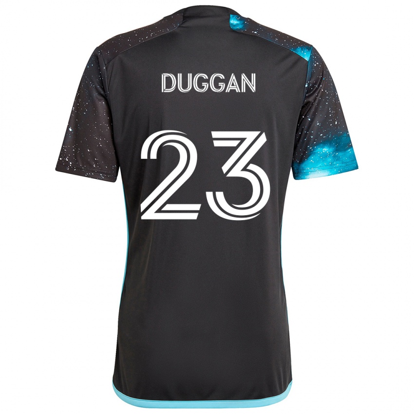 Børn Morris Duggan #23 Sort Blå Hjemmebane Spillertrøjer 2024/25 Trøje T-Shirt