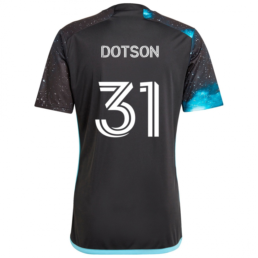 Børn Hassani Dotson #31 Sort Blå Hjemmebane Spillertrøjer 2024/25 Trøje T-Shirt