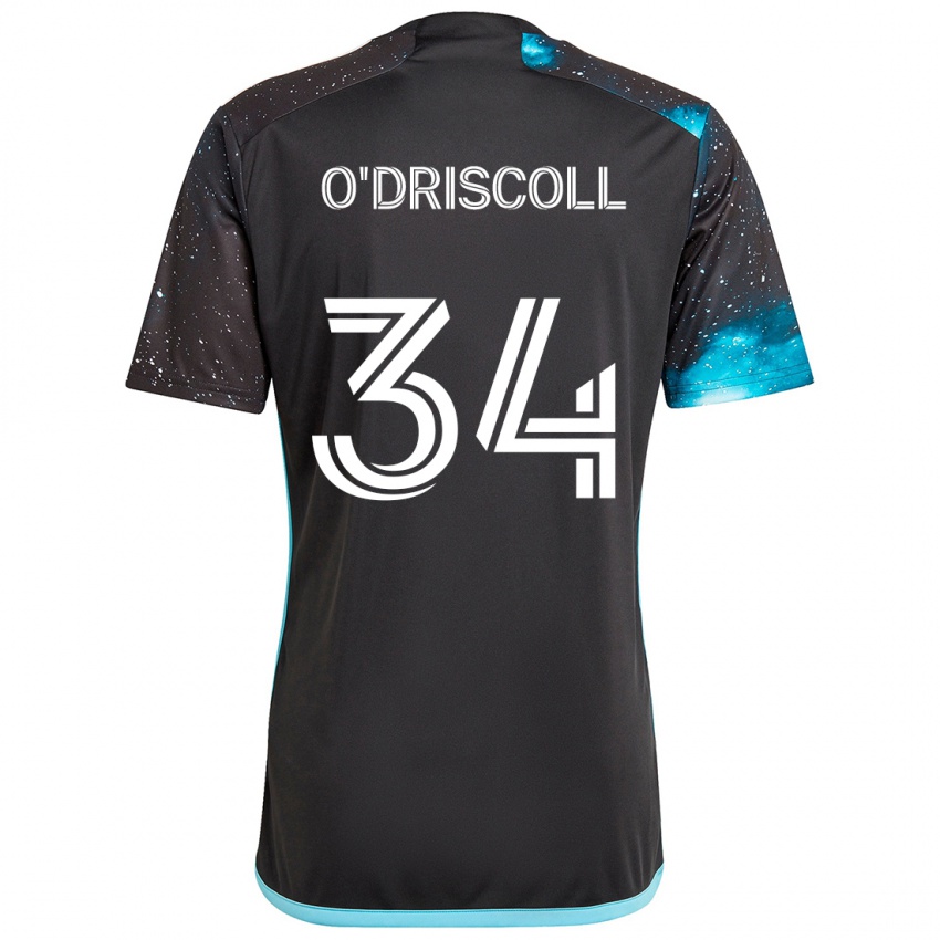 Børn Rory O'driscoll #34 Sort Blå Hjemmebane Spillertrøjer 2024/25 Trøje T-Shirt