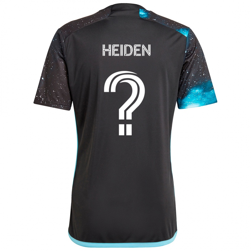 Børn Adam Heiden #0 Sort Blå Hjemmebane Spillertrøjer 2024/25 Trøje T-Shirt