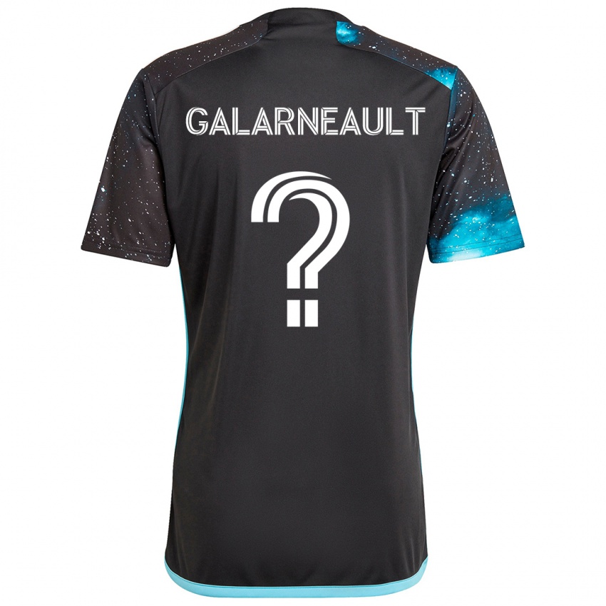 Børn Benjamin Galarneault #0 Sort Blå Hjemmebane Spillertrøjer 2024/25 Trøje T-Shirt