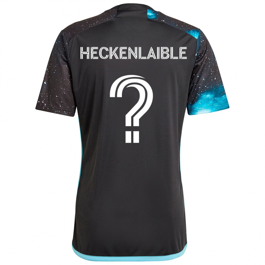 Børn Andrew Heckenlaible #0 Sort Blå Hjemmebane Spillertrøjer 2024/25 Trøje T-Shirt