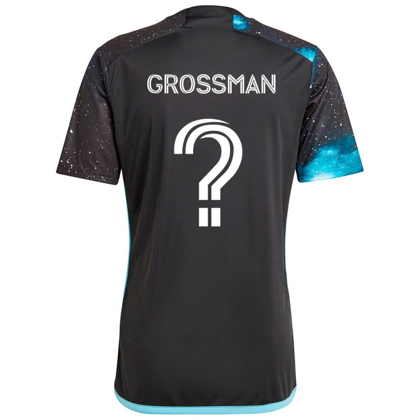 Børn Jack Grossman #0 Sort Blå Hjemmebane Spillertrøjer 2024/25 Trøje T-Shirt