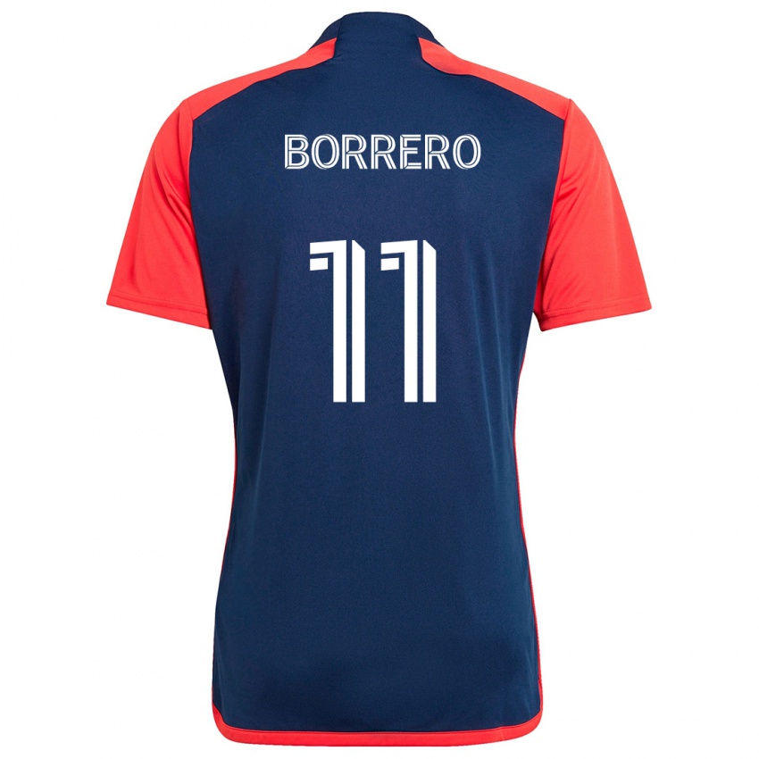 Børn Dylan Borrero #11 Blå Rød Hjemmebane Spillertrøjer 2024/25 Trøje T-Shirt