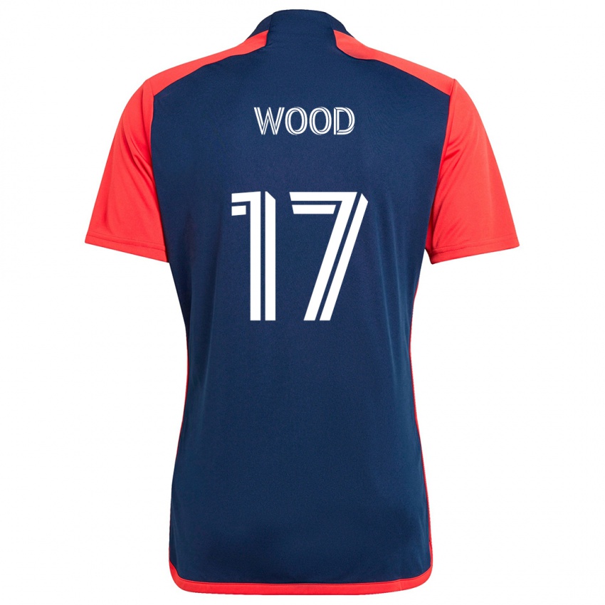 Børn Bobby Wood #17 Blå Rød Hjemmebane Spillertrøjer 2024/25 Trøje T-Shirt