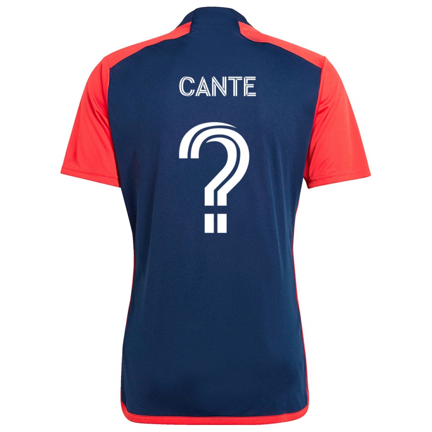 Børn Jonathan Cante #0 Blå Rød Hjemmebane Spillertrøjer 2024/25 Trøje T-Shirt