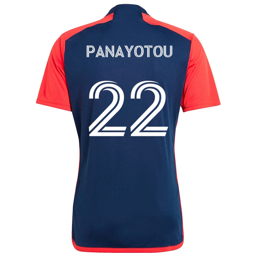 Børn Jack Panayotou #22 Blå Rød Hjemmebane Spillertrøjer 2024/25 Trøje T-Shirt