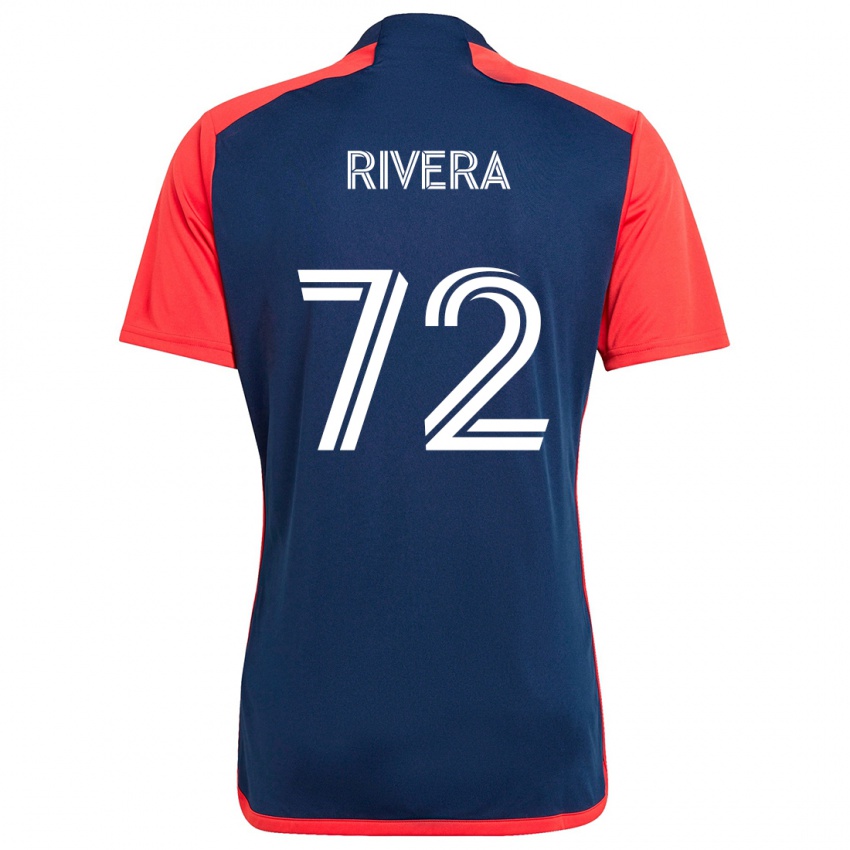 Børn Damián Rivera #72 Blå Rød Hjemmebane Spillertrøjer 2024/25 Trøje T-Shirt