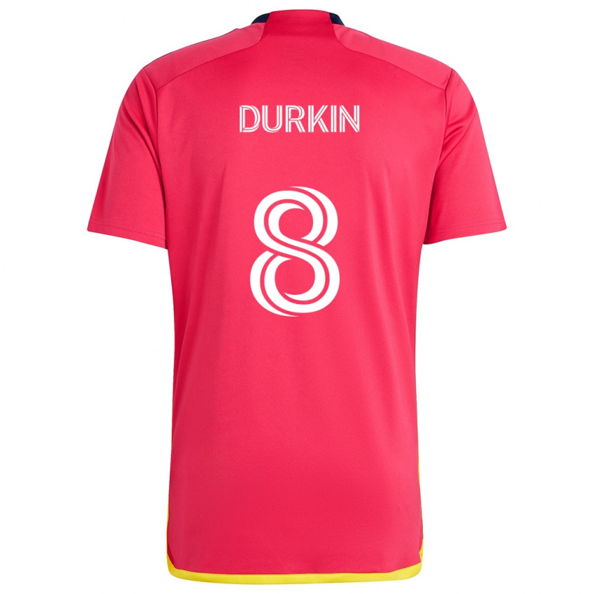 Børn Chris Durkin #8 Rød Blå Hjemmebane Spillertrøjer 2024/25 Trøje T-Shirt