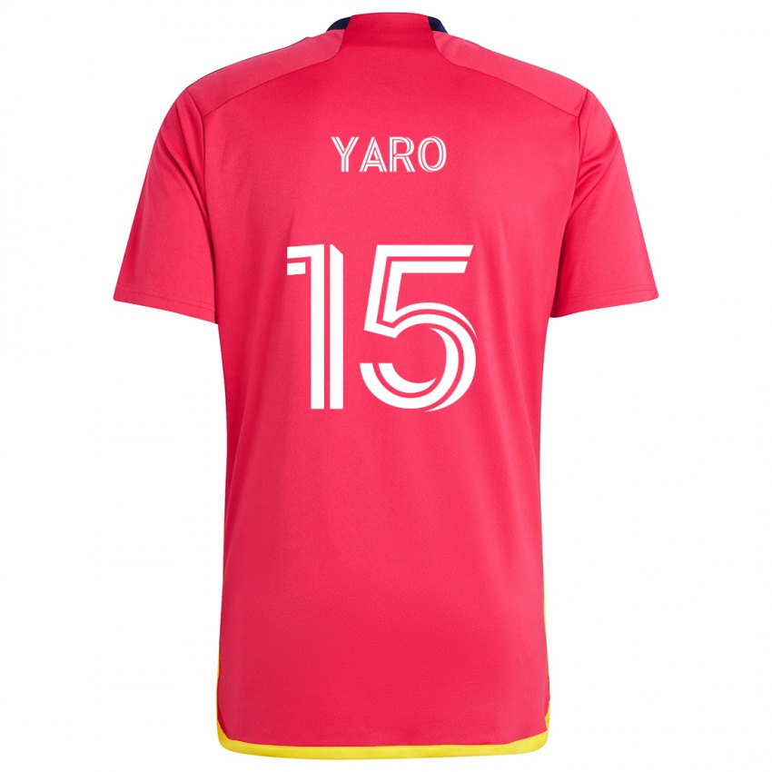 Børn Joshua Yaro #15 Rød Blå Hjemmebane Spillertrøjer 2024/25 Trøje T-Shirt