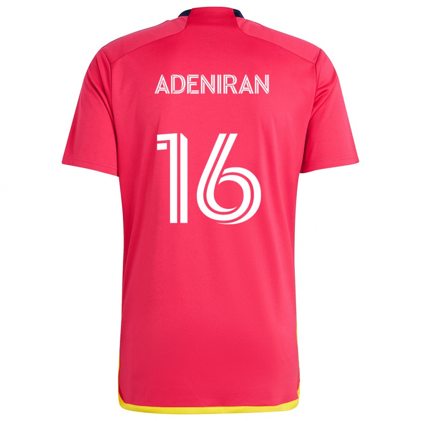 Børn Samuel Adeniran #16 Rød Blå Hjemmebane Spillertrøjer 2024/25 Trøje T-Shirt