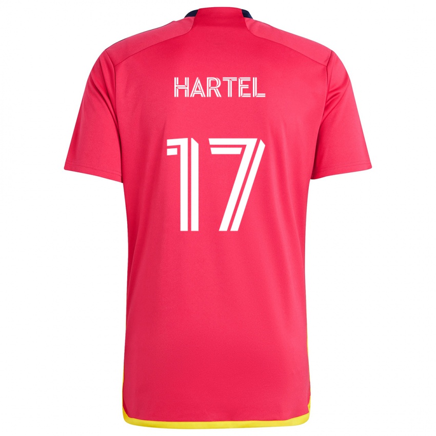 Børn Marcel Hartel #17 Rød Blå Hjemmebane Spillertrøjer 2024/25 Trøje T-Shirt