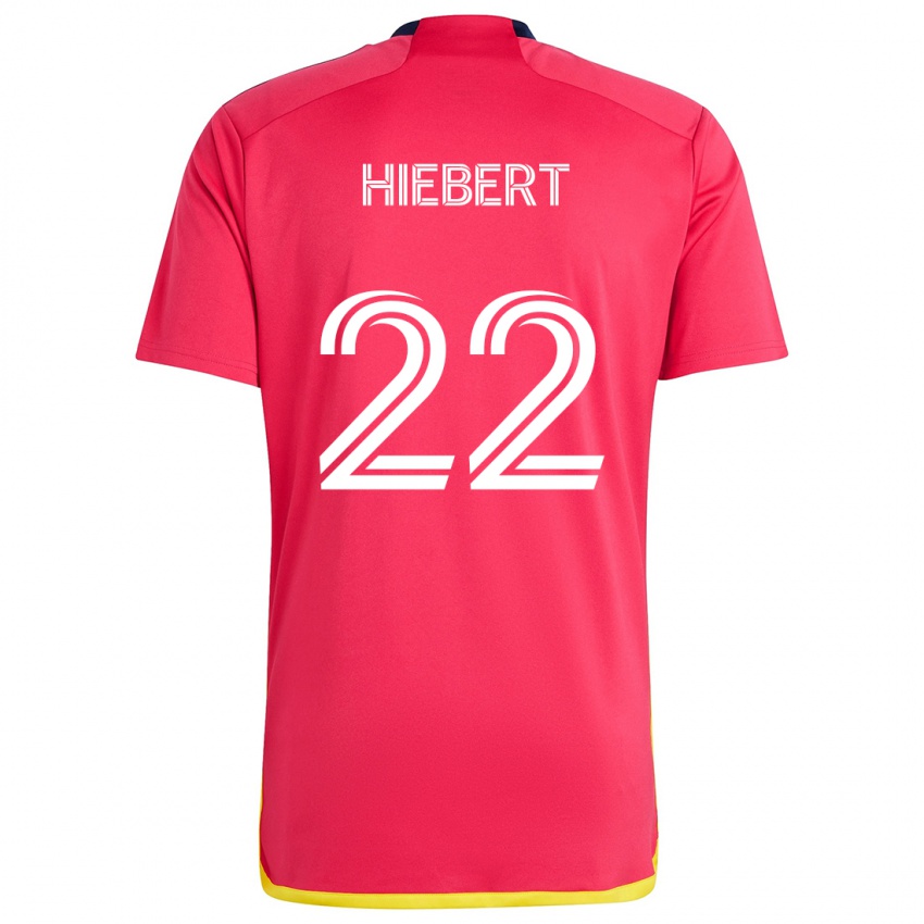 Børn Kyle Hiebert #22 Rød Blå Hjemmebane Spillertrøjer 2024/25 Trøje T-Shirt