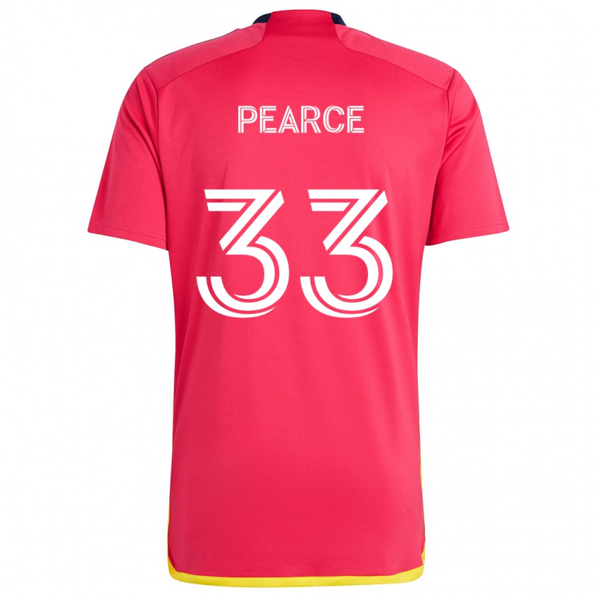 Børn Tyson Pearce #33 Rød Blå Hjemmebane Spillertrøjer 2024/25 Trøje T-Shirt