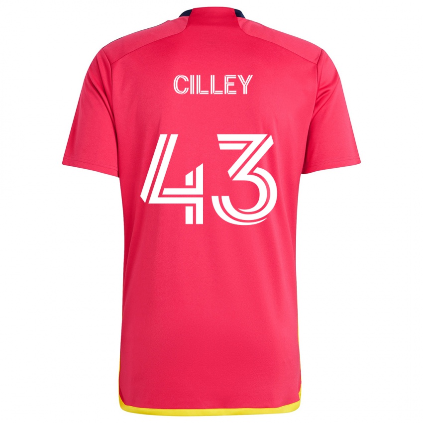 Børn Cam Cilley #43 Rød Blå Hjemmebane Spillertrøjer 2024/25 Trøje T-Shirt