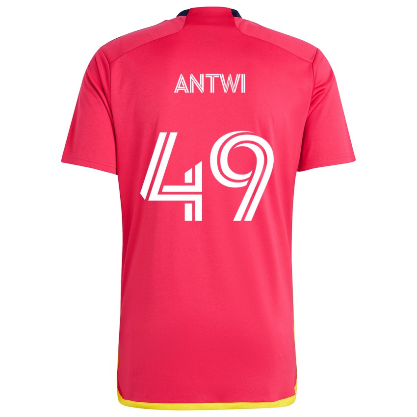 Børn Seth Antwi #49 Rød Blå Hjemmebane Spillertrøjer 2024/25 Trøje T-Shirt