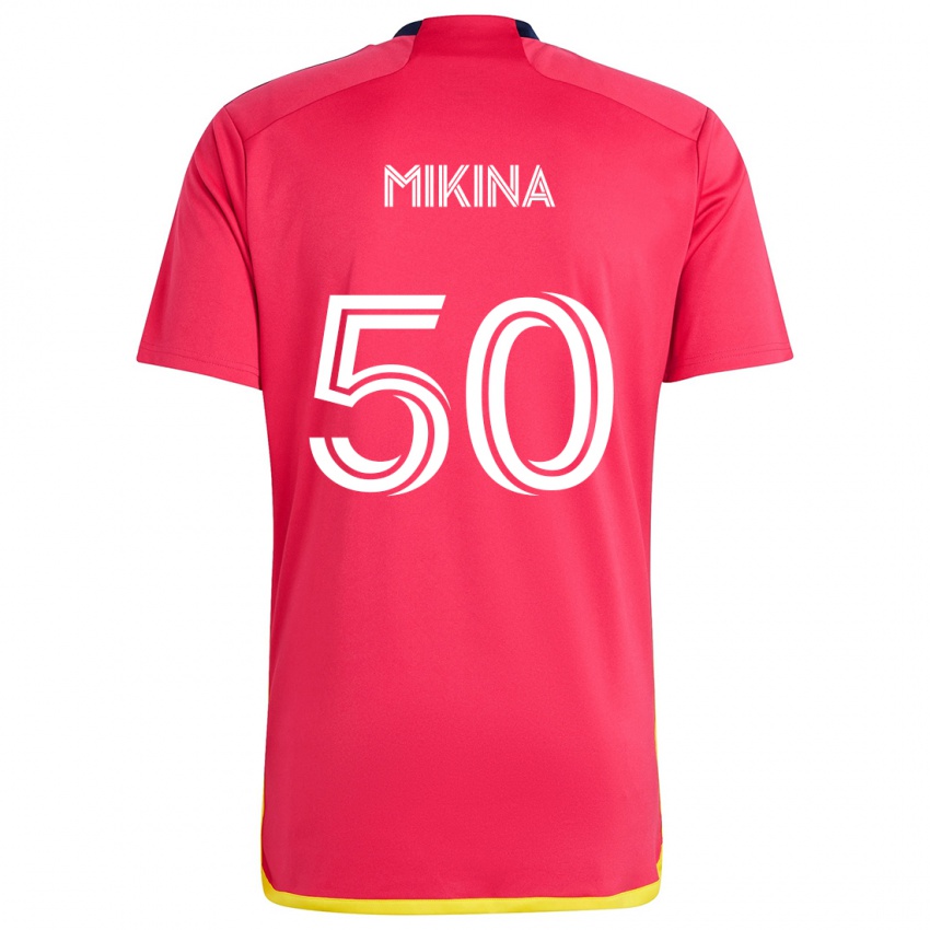 Børn Gabriel Mikina #50 Rød Blå Hjemmebane Spillertrøjer 2024/25 Trøje T-Shirt