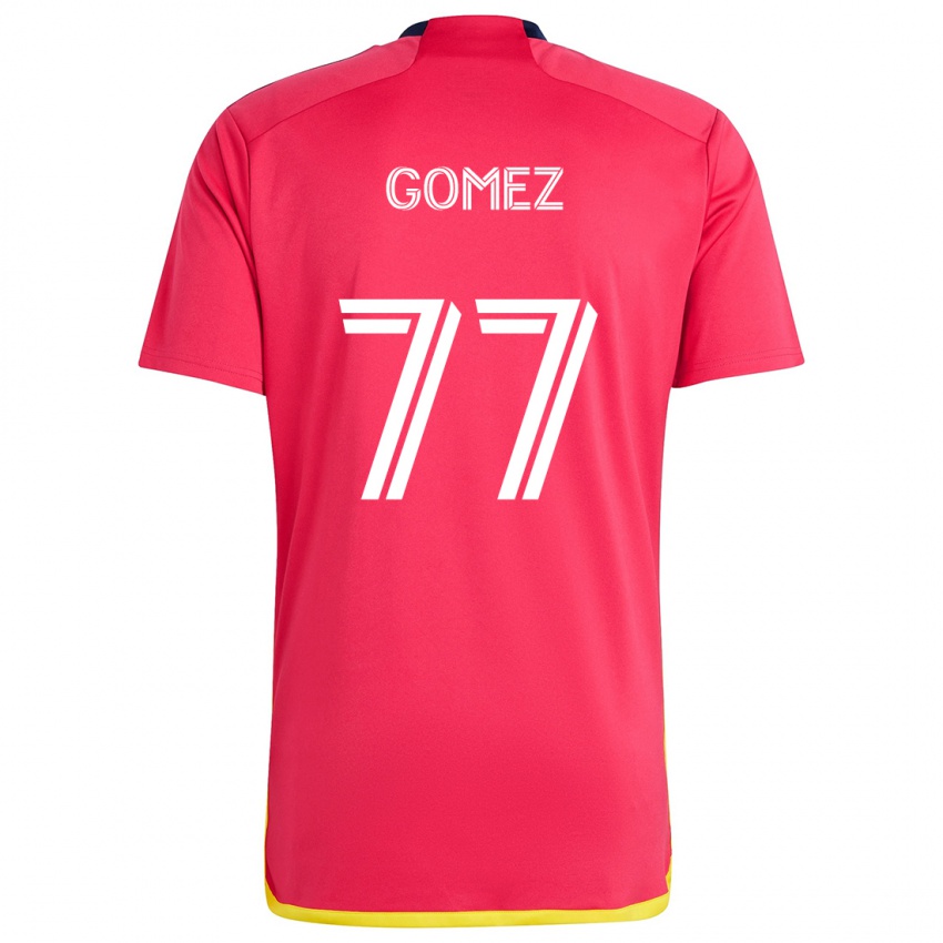 Børn Sam Gomez #77 Rød Blå Hjemmebane Spillertrøjer 2024/25 Trøje T-Shirt