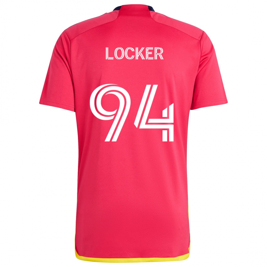 Børn Carson Locker #94 Rød Blå Hjemmebane Spillertrøjer 2024/25 Trøje T-Shirt