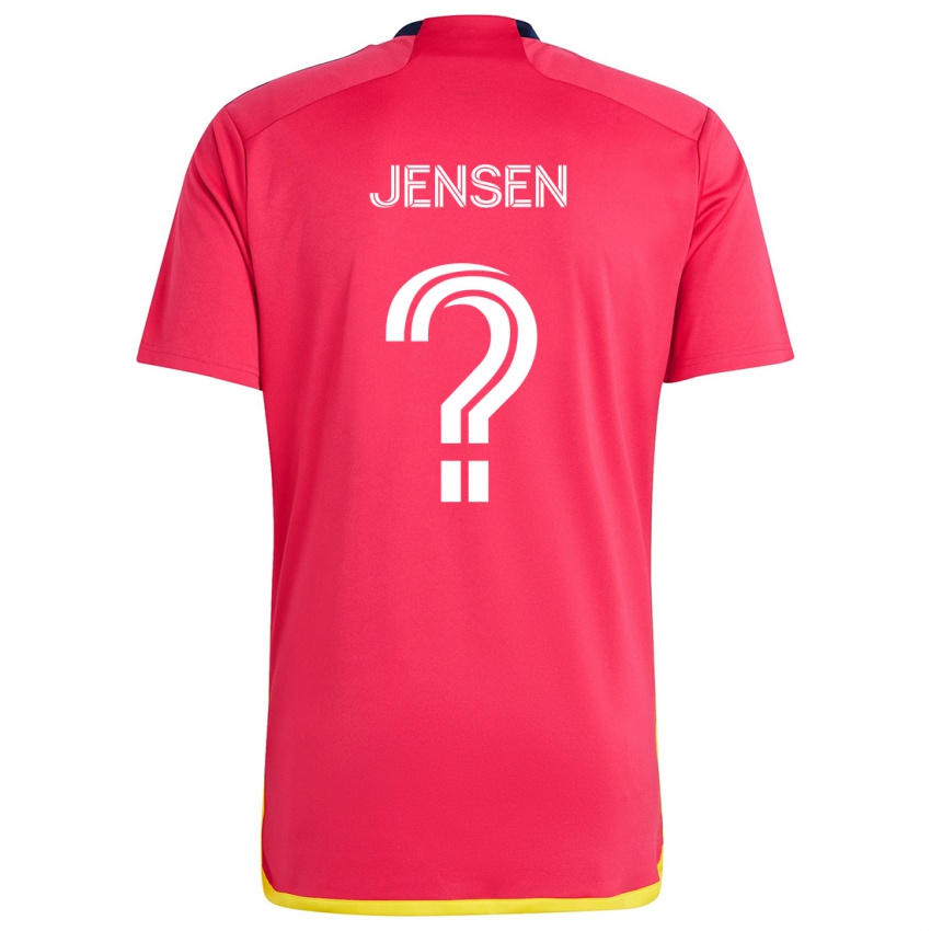 Børn Isak Jensen #0 Rød Blå Hjemmebane Spillertrøjer 2024/25 Trøje T-Shirt