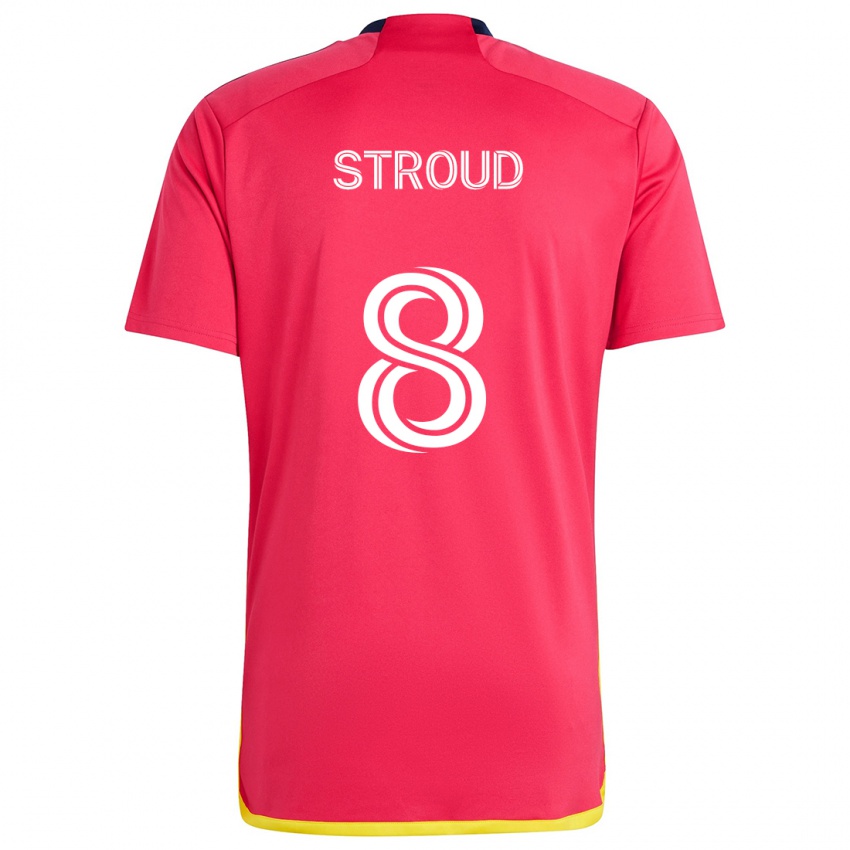 Børn Jared Stroud #8 Rød Blå Hjemmebane Spillertrøjer 2024/25 Trøje T-Shirt