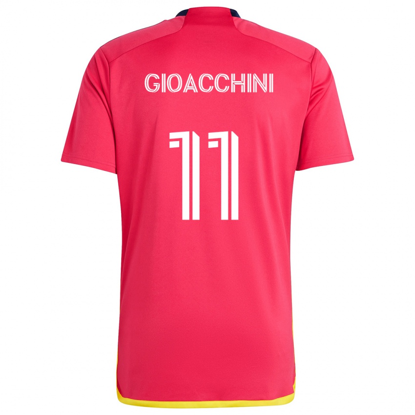 Børn Nicholas Gioacchini #11 Rød Blå Hjemmebane Spillertrøjer 2024/25 Trøje T-Shirt