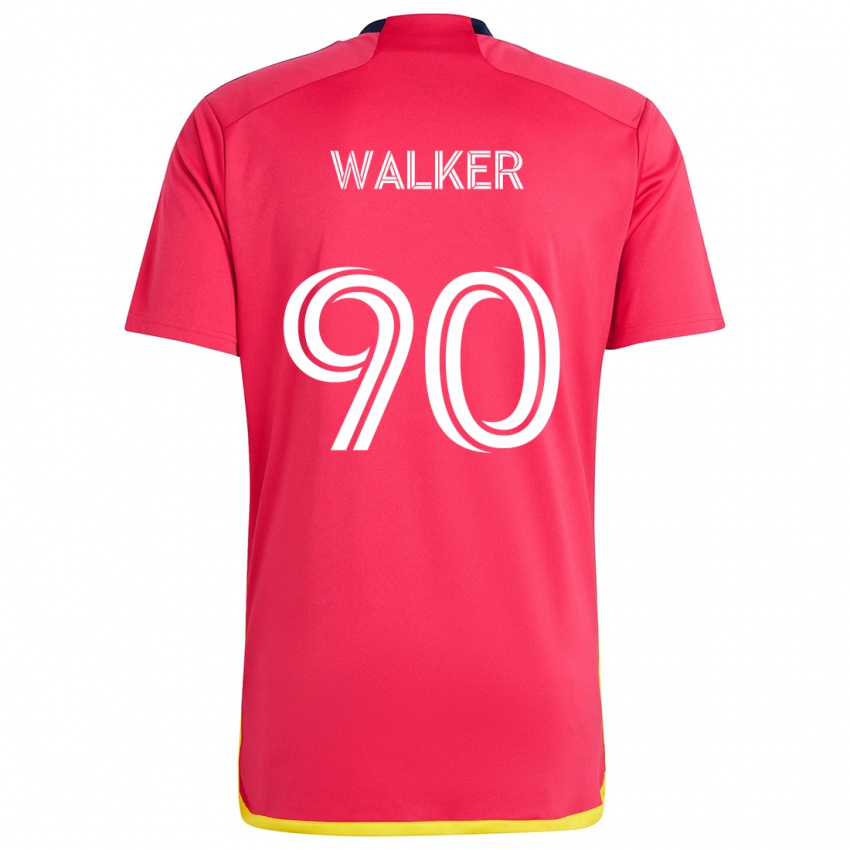 Børn Eric Walker #90 Rød Blå Hjemmebane Spillertrøjer 2024/25 Trøje T-Shirt