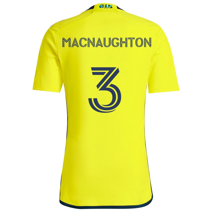 Børn Lukas Macnaughton #3 Gul Blå Hjemmebane Spillertrøjer 2024/25 Trøje T-Shirt