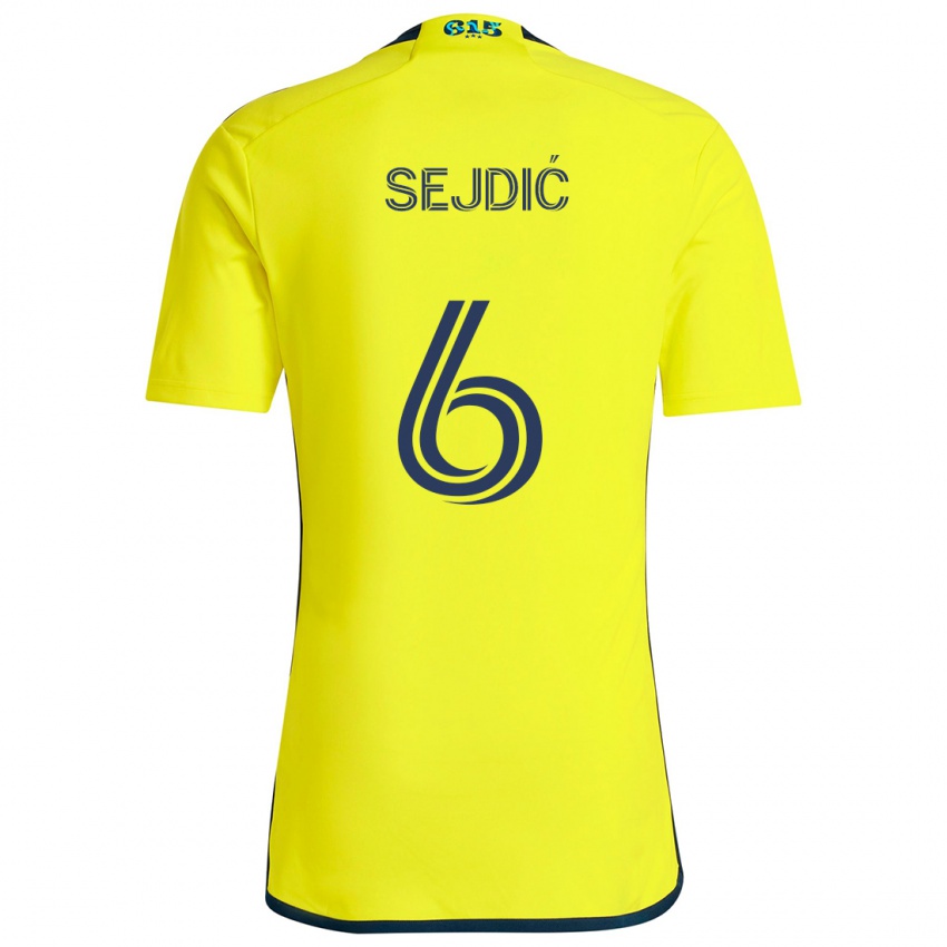 Børn Amar Sejdić #6 Gul Blå Hjemmebane Spillertrøjer 2024/25 Trøje T-Shirt