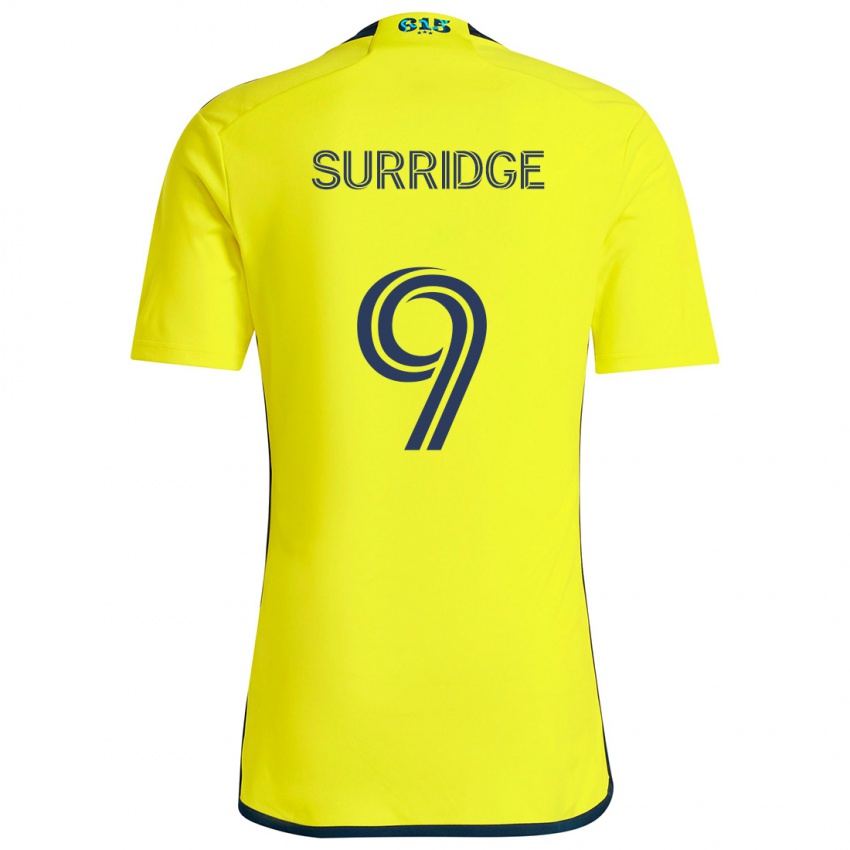 Børn Sam Surridge #9 Gul Blå Hjemmebane Spillertrøjer 2024/25 Trøje T-Shirt