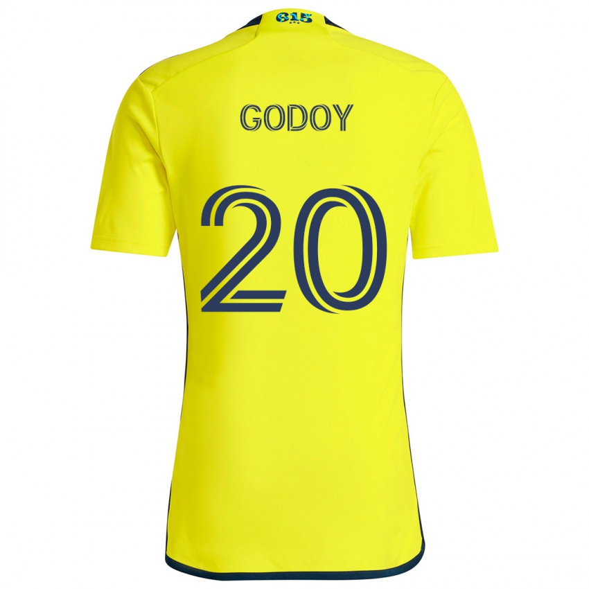 Børn Aníbal Godoy #20 Gul Blå Hjemmebane Spillertrøjer 2024/25 Trøje T-Shirt