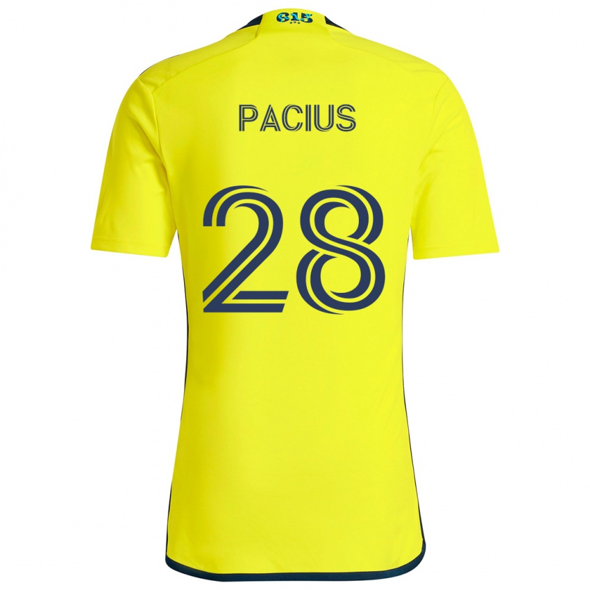 Børn Woobens Pacius #28 Gul Blå Hjemmebane Spillertrøjer 2024/25 Trøje T-Shirt