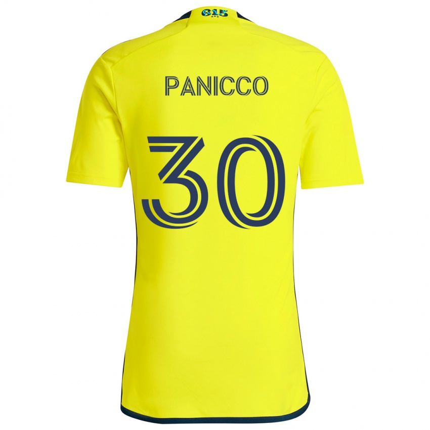 Børn Elliot Panicco #30 Gul Blå Hjemmebane Spillertrøjer 2024/25 Trøje T-Shirt