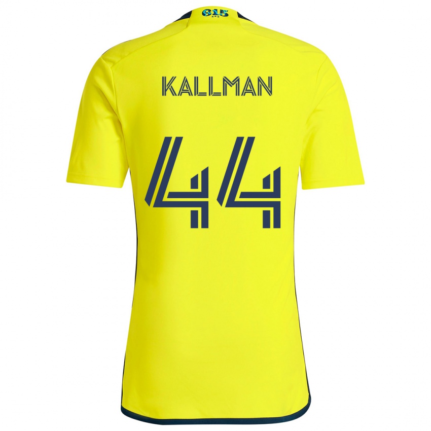 Børn Brent Kallman #44 Gul Blå Hjemmebane Spillertrøjer 2024/25 Trøje T-Shirt