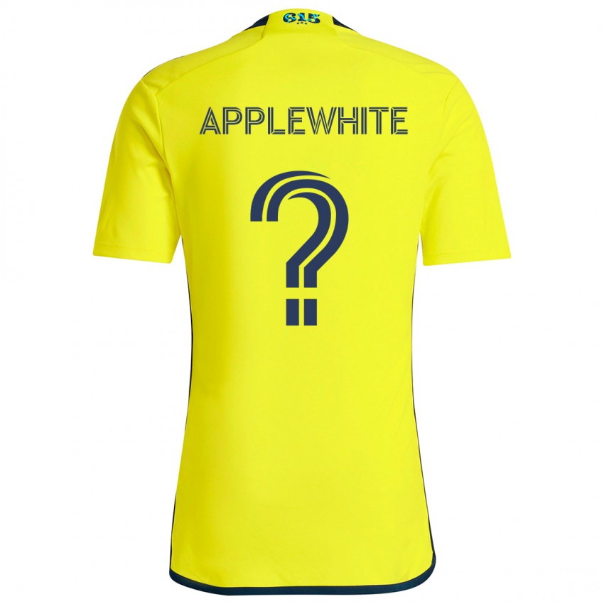 Børn Christopher Applewhite #0 Gul Blå Hjemmebane Spillertrøjer 2024/25 Trøje T-Shirt