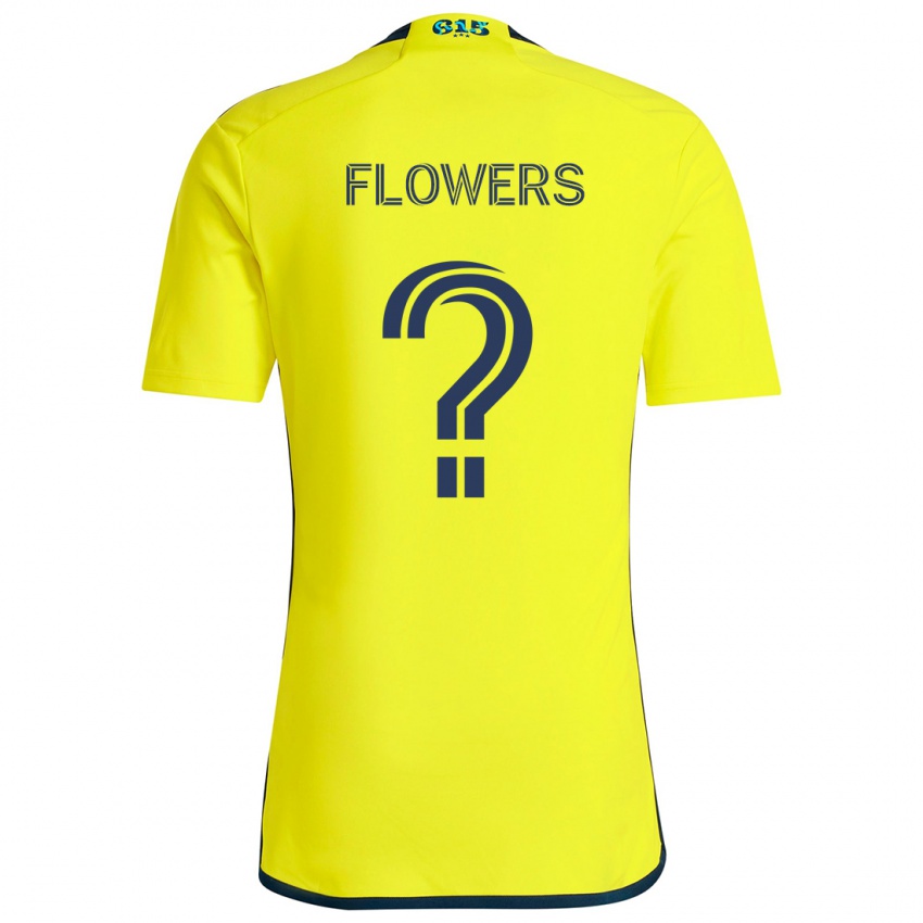 Børn Ashton Flowers #0 Gul Blå Hjemmebane Spillertrøjer 2024/25 Trøje T-Shirt