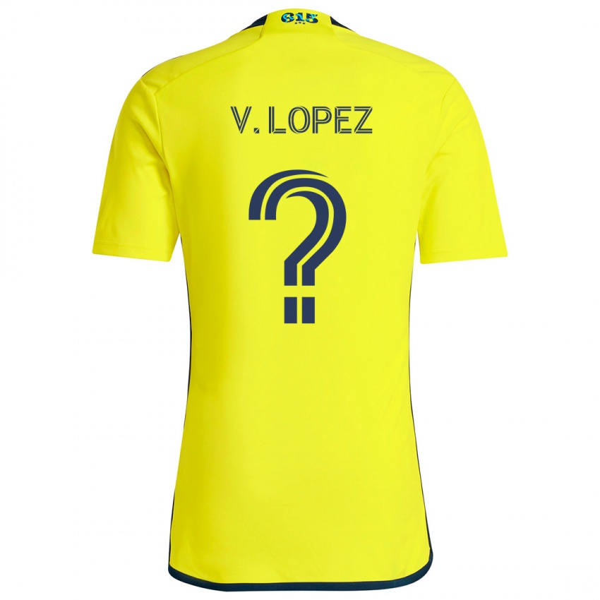 Børn Alejandro Velazquez-Lopez #0 Gul Blå Hjemmebane Spillertrøjer 2024/25 Trøje T-Shirt