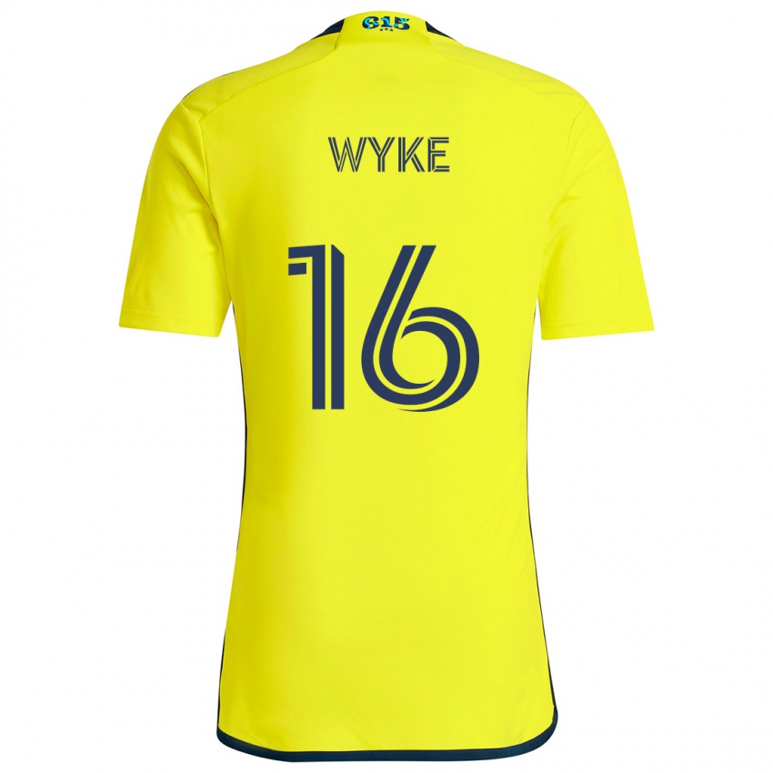 Børn Laurence Wyke #16 Gul Blå Hjemmebane Spillertrøjer 2024/25 Trøje T-Shirt