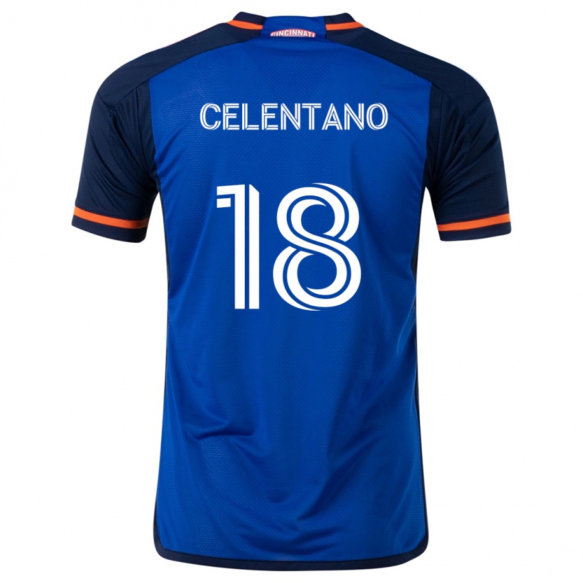 Børn Roman Celentano #18 Blå Hvid Hjemmebane Spillertrøjer 2024/25 Trøje T-Shirt