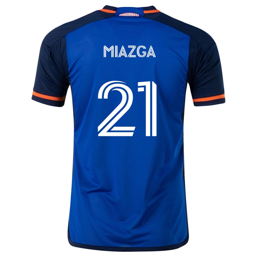 Børn Matt Miazga #21 Blå Hvid Hjemmebane Spillertrøjer 2024/25 Trøje T-Shirt