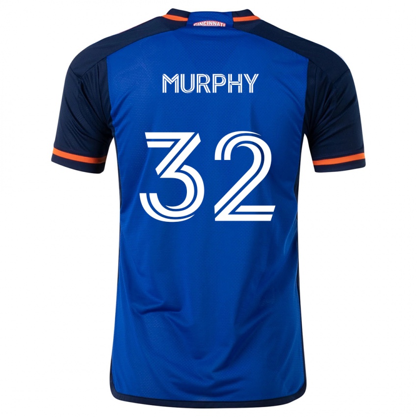 Børn Ian Murphy #32 Blå Hvid Hjemmebane Spillertrøjer 2024/25 Trøje T-Shirt