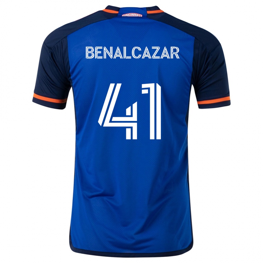 Børn Nico Benalcázar #41 Blå Hvid Hjemmebane Spillertrøjer 2024/25 Trøje T-Shirt