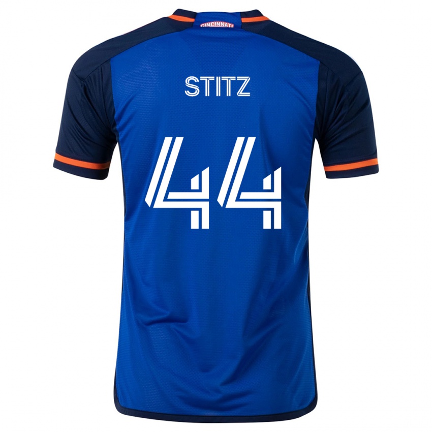 Børn Ben Stitz #44 Blå Hvid Hjemmebane Spillertrøjer 2024/25 Trøje T-Shirt