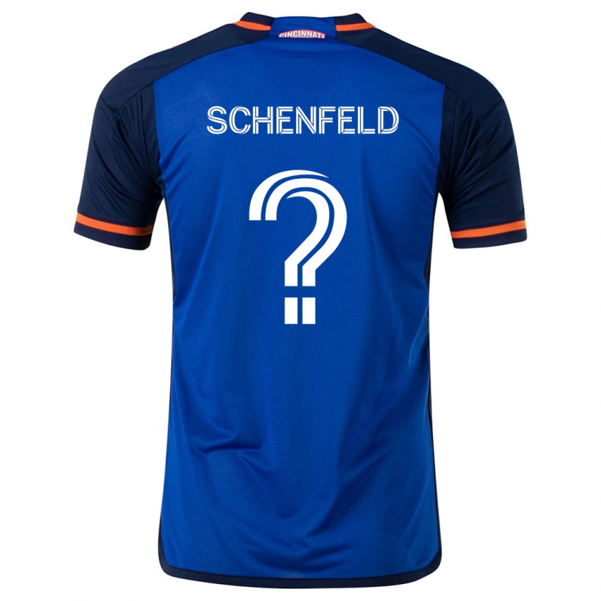 Børn Matthew Schenfeld #0 Blå Hvid Hjemmebane Spillertrøjer 2024/25 Trøje T-Shirt