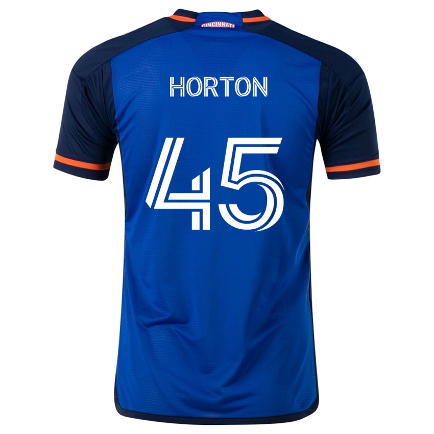 Børn Philip Horton #45 Blå Hvid Hjemmebane Spillertrøjer 2024/25 Trøje T-Shirt