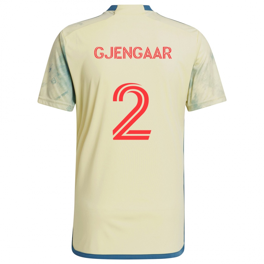 Børn Dennis Gjengaar #2 Gul Rød Blå Hjemmebane Spillertrøjer 2024/25 Trøje T-Shirt